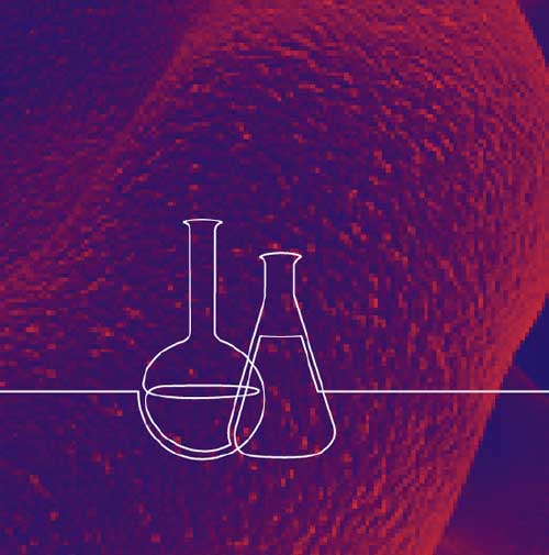 Dekorative, animierte Linien im Stil einer EKG-Kurve
