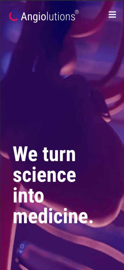 Angiolutions Webdesign mobile Ansicht