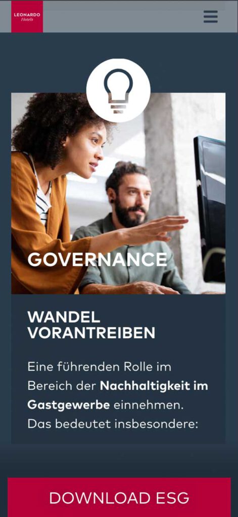 MyMeeting Leonardo Hotels mobile version