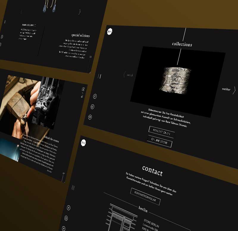 René Talmon L'Armée - Kollektionen und Story Telling auf der Webseite